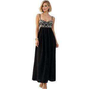 Black And White Embroidered Maxi Dress for Sale up to 90% Off: Poshmark